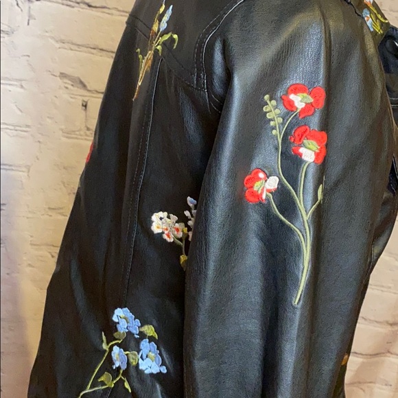 Faux leather embroidered rockstar jacket - Picture 9 of 13
